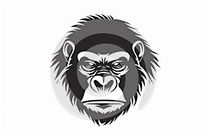Black gorilla logo on white background