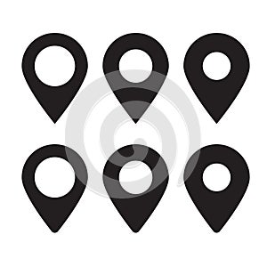 Black GPS Point, Map pin icon