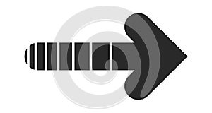 Black gradient arrow indicating right