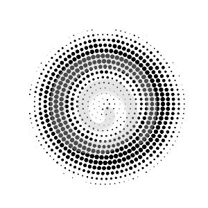 Black Gradient Dot Halftone. Dots Vector. Halftone Abstract Background. Pop Art Retro Style. Comic Texture Background. Monochrome