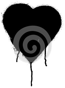 Black Graffiti heart