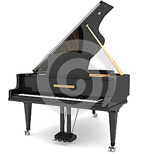 Black grand piano