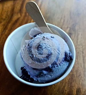 Black grapes  icecream at Naturals icecream parlour Vitis vinifera icecream