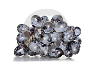 Black grapes isolated