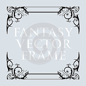 Black graphic fantasy frame