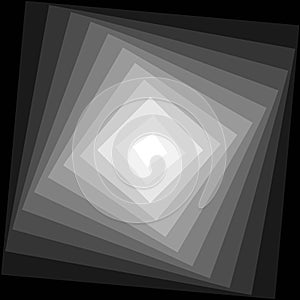 Black gray concentric squares optical design