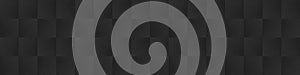 Black gray grey stone concrete cement square tile texture background panorama banner