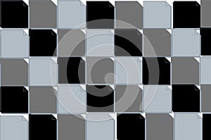 Black & gray tiles misaligned  illustration