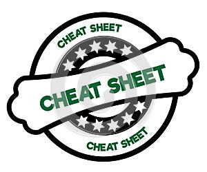 Black and green CHEAT SHEET stamp.