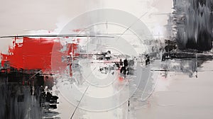 Abstract Technological Art: Red On Grey Background photo