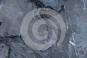 Black grey blue marble stone pattern with cracks, grunge cement wall texture background