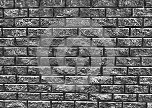 Black grey brick wall texture background. photo
