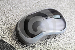 Black and grey computer mouse
