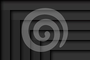 Black and grey layers above each other teplate. Modern material design