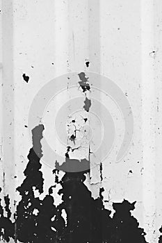 Black grey peeling old paint metal surface fence texture background white gray flakes