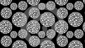 Black and Grey Seamless Dotted Circles Pattern Graphic