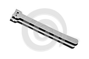 Black and grey Velcro Strips isolated