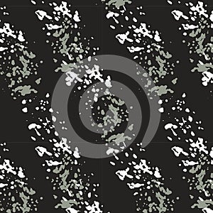 Black, grey and white spots seamless pattern.