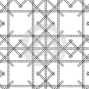 Black grid dashed line with diamond shape pattern background