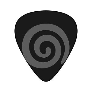 vector blank solid guitar picks vector icon isolated on white background