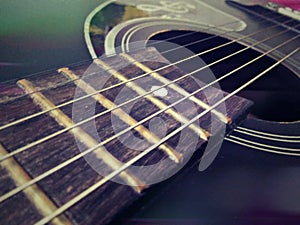 Black Guitar strings wallpaper