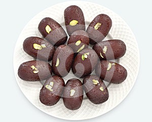 Black Gulab Jamun, Soft and Juicy Milk Solid Balls