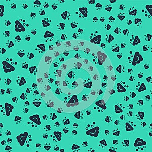 Black Hail cloud icon isolated seamless pattern on green background. Vector