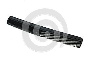 black hair comb isolated on white background