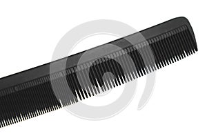 black hair comb isolated on white background