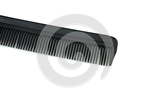 black hair comb isolated on white background