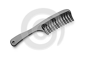 Black hair comb isolated