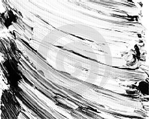 Black halftone brushstrokes background