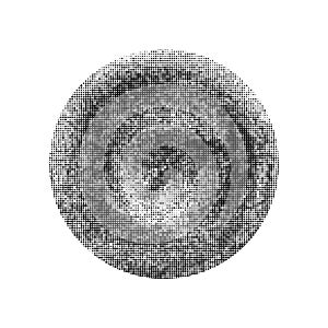 Black halftone circle