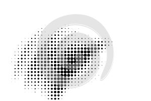 Black Halftone Dot Burst Abstract