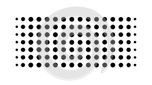 Black Halftone Dot Gradient Pattern, vector design Generative AI