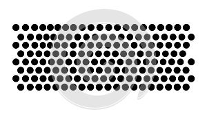 Black Halftone Dot Grid Pattern, vector design Generative AI
