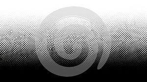 Black Halftone Dots Transitioning from White to Black Gradient Background pattern