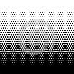 Black halftone vector dots gradient on white background photo