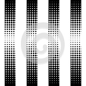 Black halftone vertical striped background