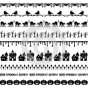 Black Halloween Border Patterns