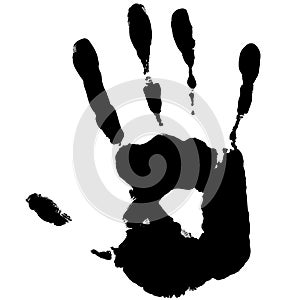 Black hand print