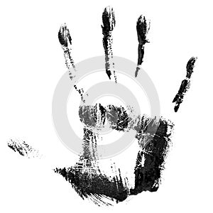 Black hand print