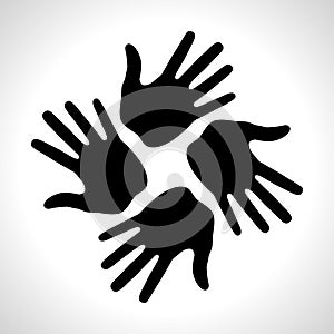 Black Hand Print icon
