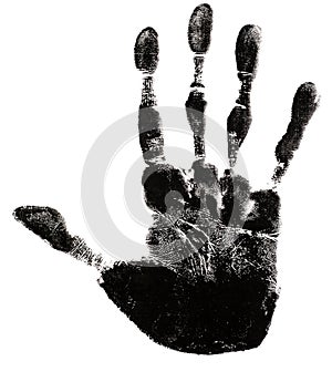 Black Hand Print Silhouette