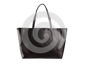 Black handle bag isolated white background