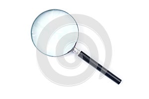 Magnifying glass on a white background