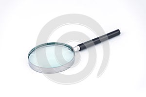 Magnifying glass on a white background