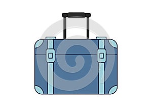 Black handle. Rectangular in shape with a simple, minimalist