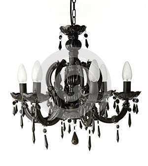 Black hanging chandelier