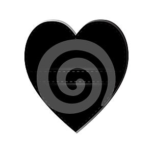 Black  hart logo isolated on white  background